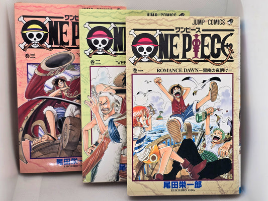 One Piece - Romance Dawn - Vol 1.2.3 - 1st Edition, 1st Printing (1997)