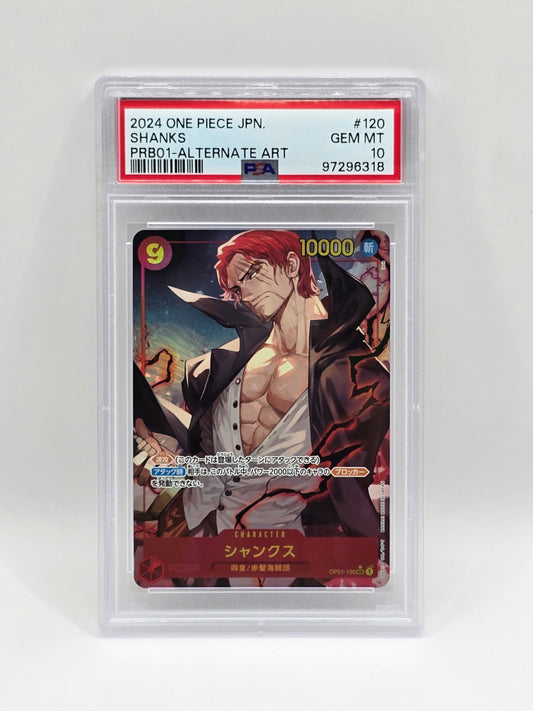 Shanks OP01-120 PRB01 Alt Art  - PSA 10