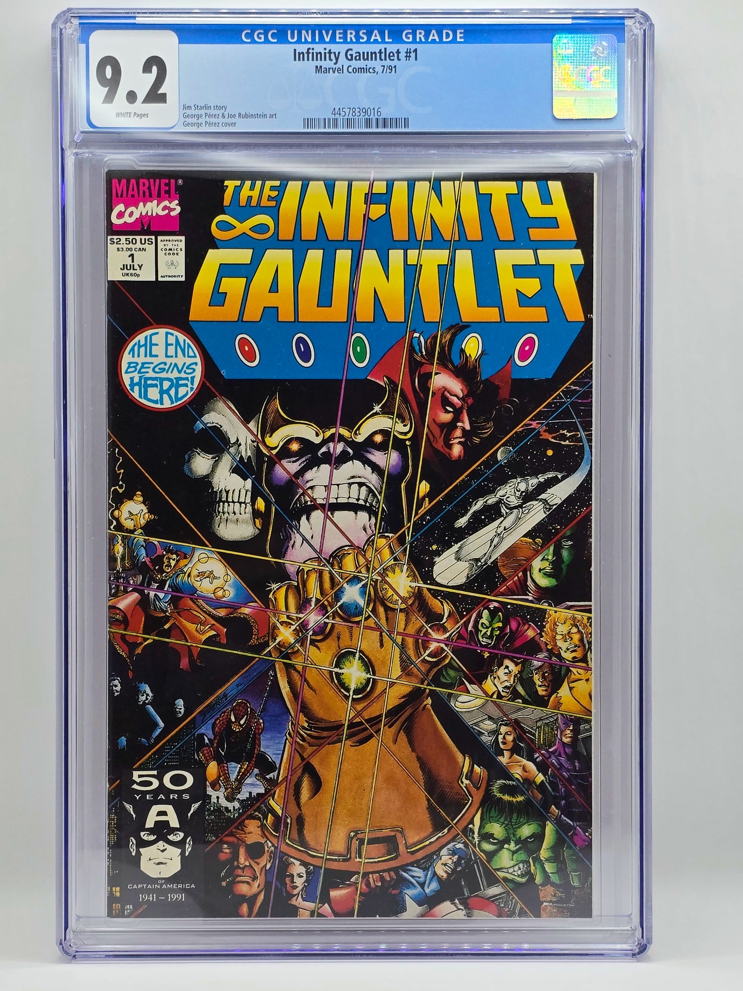 Infinity Gauntlet #1 - Marvel Comics, 7/91 - CGC 9.2
