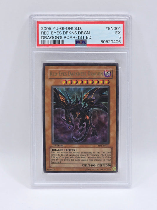 Red-Eyes Darkness Dragon #EN001 - PSA 5