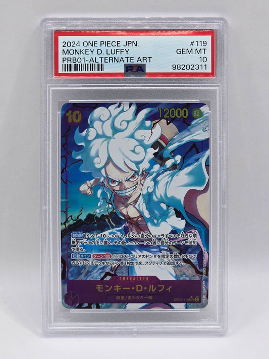 Monkey D. Luffy OP05-119 - PRB01 Alt Art - PSA 10