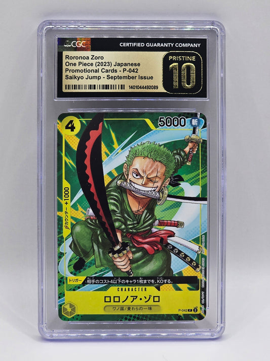 Roronoa Zoro P-042 - Saikyo Jump Promo - CGC 10 Pristine