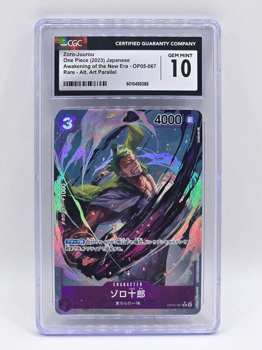Zoro-Juurou OP05-067 Alt Art Parallel - CGC 10